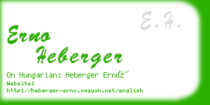 erno heberger business card
